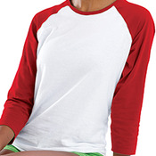 Junior Fine Jersey 3/4 Sleeve Longer Length Baseball T-Shirt